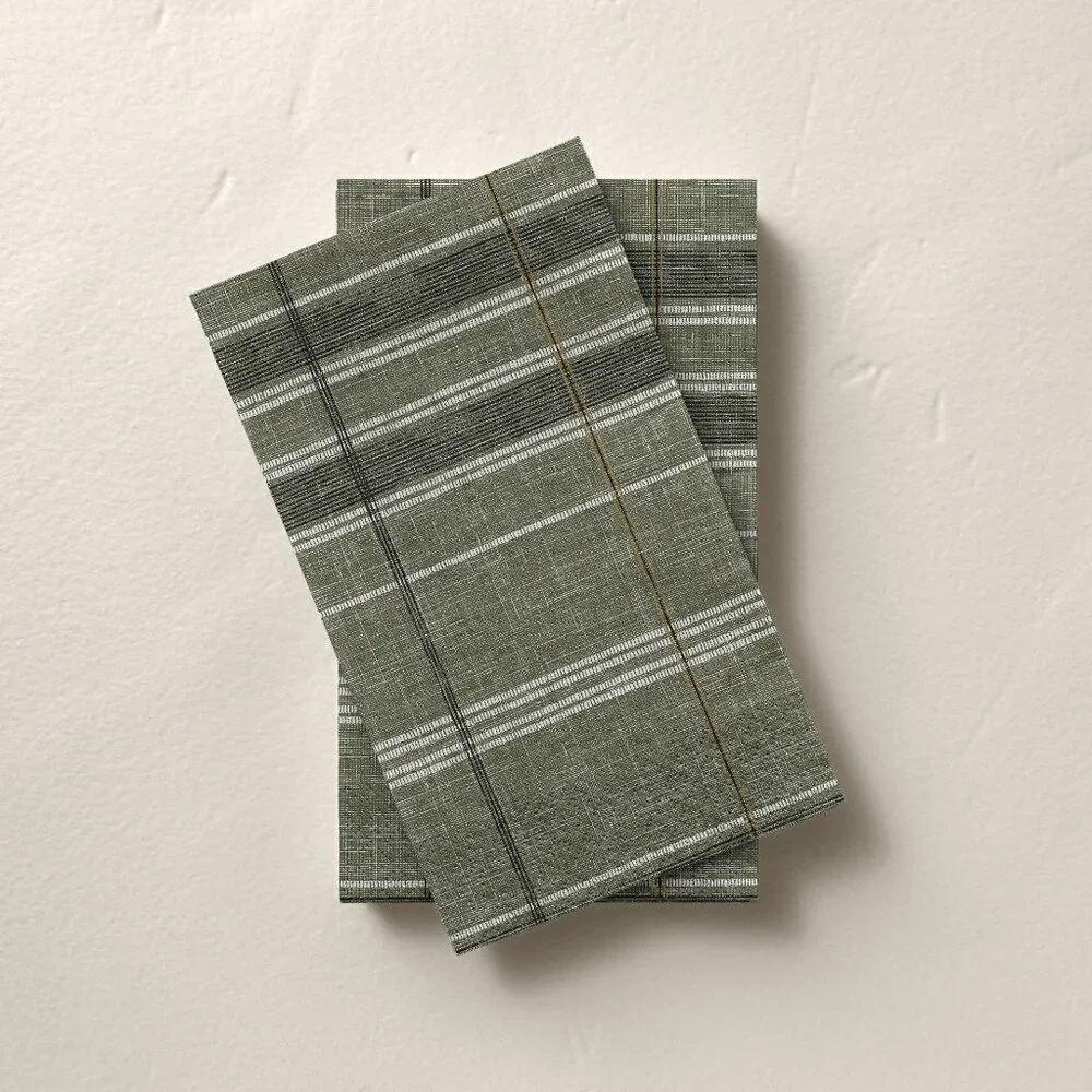 Hearth & Hand‎ Magnolia 4pc Textured Stripe Table Runner & Paper Napkin Set 2023